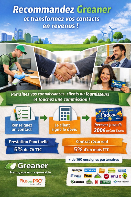 🤝 Recommandez Greaner et transformez vos contacts en revenus grâce au parrainage